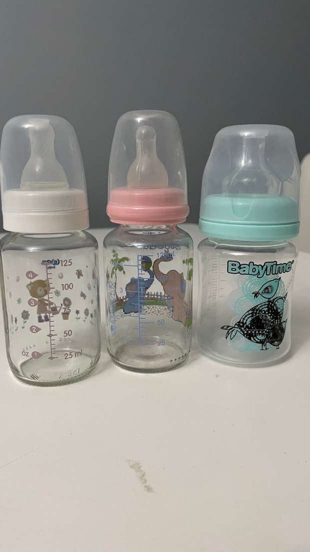 Bebek Biberon Seti, Pastel Renkli, 3'lü - Görsel 3