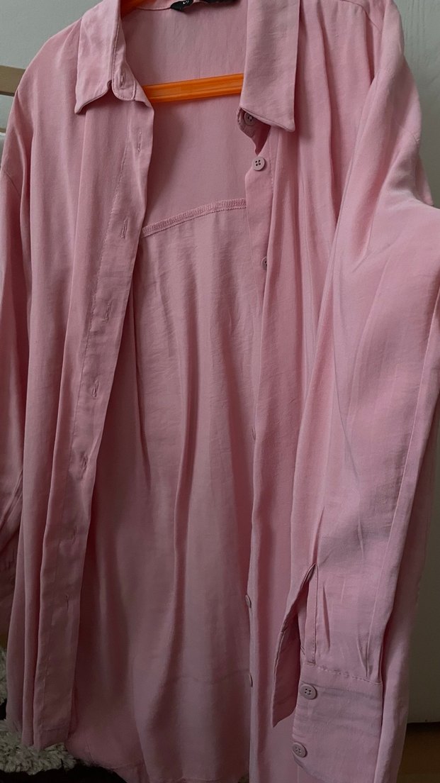 Şc Waikiki Pembe Uzun Kollu Bayan Gömlek - Görsel 2