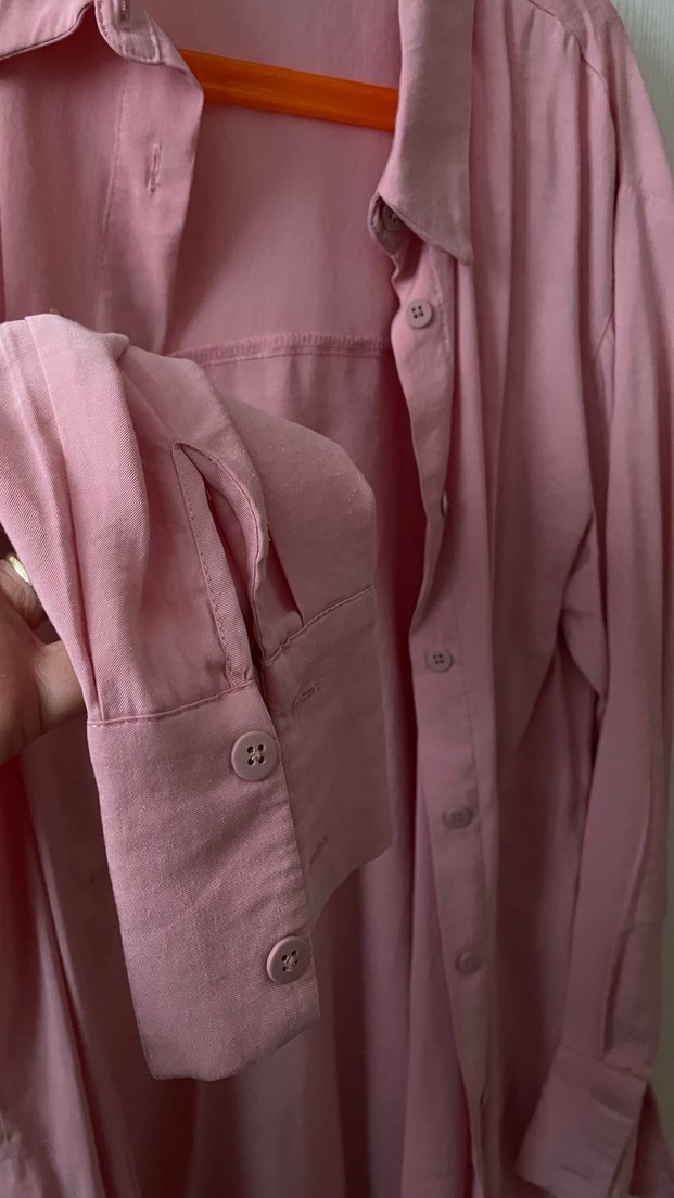 Şc Waikiki Pembe Uzun Kollu Bayan Gömlek - Görsel 3