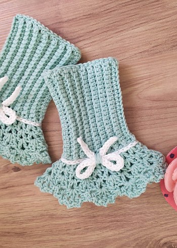 Dantel Detaylı Örgü Kadın Eldiveni - Görsel 3