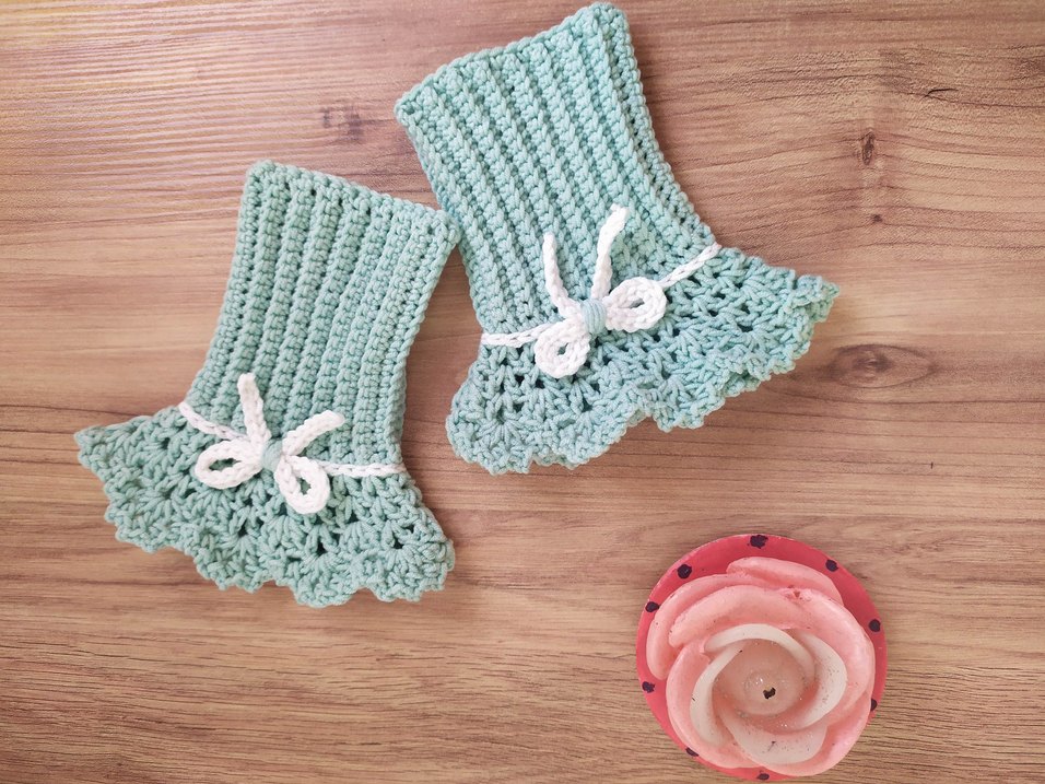 Dantel Detaylı Örgü Kadın Eldiveni - Görsel 5