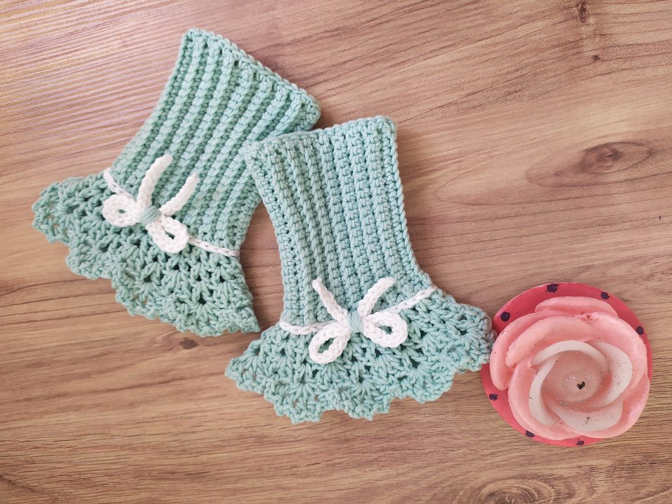 Dantel Detaylı Örgü Kadın Eldiveni - Görsel 3