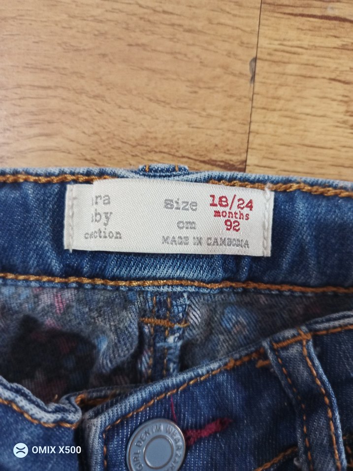 Zara marka Mavi kız Çocuk Denim Pantolon - Görsel 3