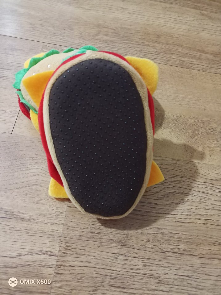 Sevimli hamburger tasarımlı peluş Çocuk panduf Terliği - Görsel 4