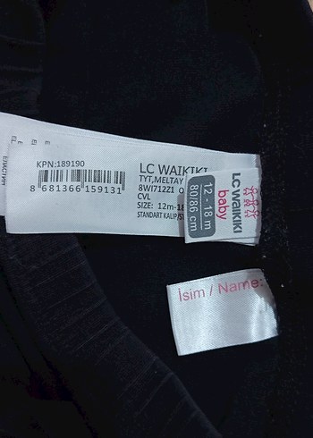 Kız Çocuk siyah Elastik Denim Tayt - Görsel 3