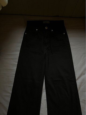 Pull&Bear Siyah Wide Leg Jean