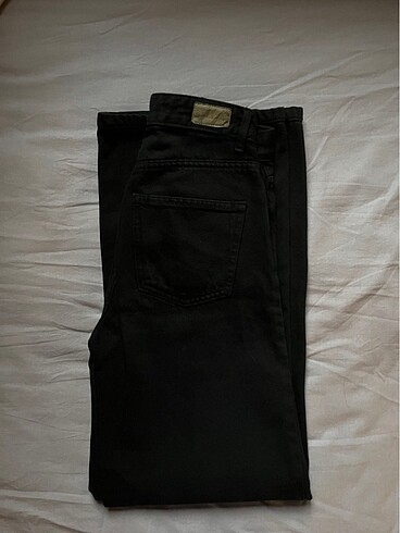 32 Beden Pull&Bear Siyah Wide Leg Jean
