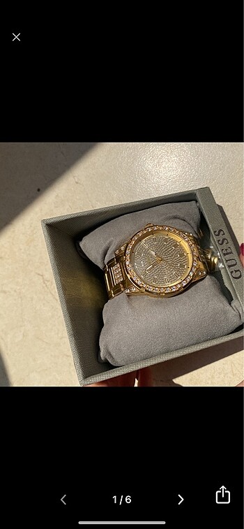 Guess taşlı saat