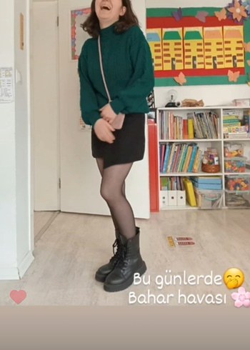 kazak mini etek ve botlar 3 u fiyati set