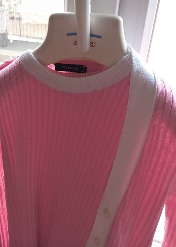 Pembe Kadın Pilili Pamuklu Kazak 2 li takim - Görsel 7