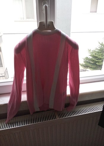 Pembe Kadın Pilili Pamuklu Kazak 2 li takim - Görsel 2