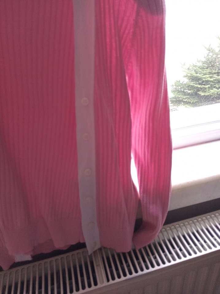 Pembe Kadın Pilili Pamuklu Kazak 2 li takim - Görsel 4