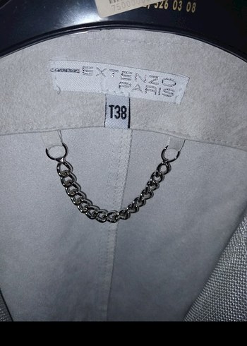 Gri Süet Düğmeli Kadın Ceket - Görsel 2