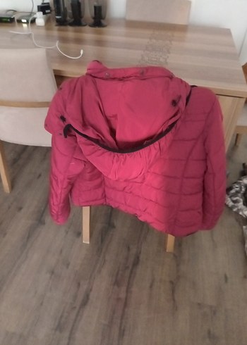 Bordo Kadın Midi mont fermuar yaptırılmali - Görsel 2