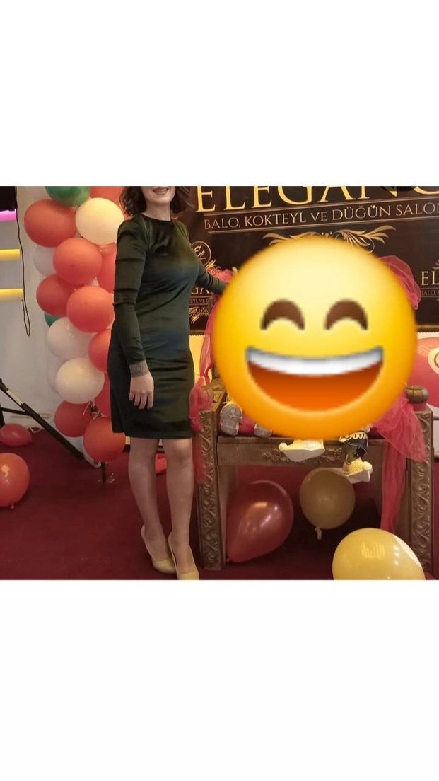 Parlak Kumaşlı Haki Kadın Kalem Elbise - Görsel 2