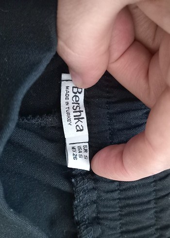 s Beden siyah Rahat Kesim Keten Kadın Pantolon