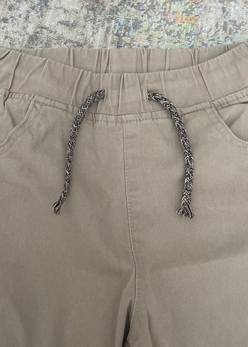 LC Waikiki Bej kızÇocuk düz Kesim Kemerli Pantolon