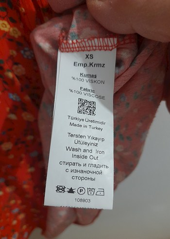 Kısa Kollu V Yaka Renkli Bohem Bluz - Görsel 3