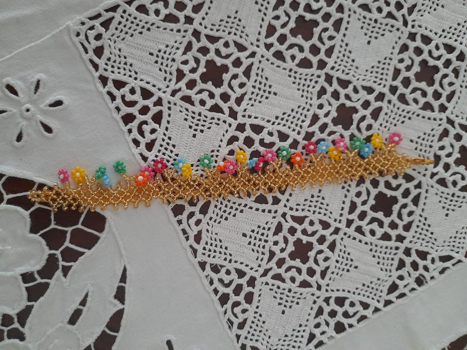 Uzun Renkli Boncuklu Bohem Kolye - Görsel 4