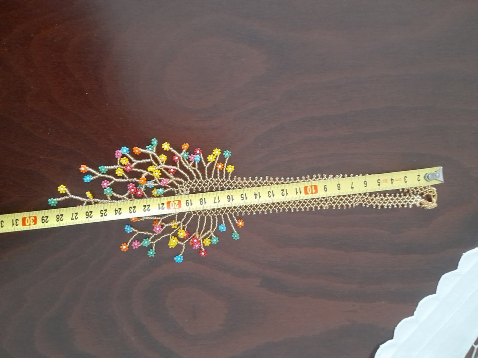 Uzun Renkli Boncuklu Bohem Kolye - Görsel 5