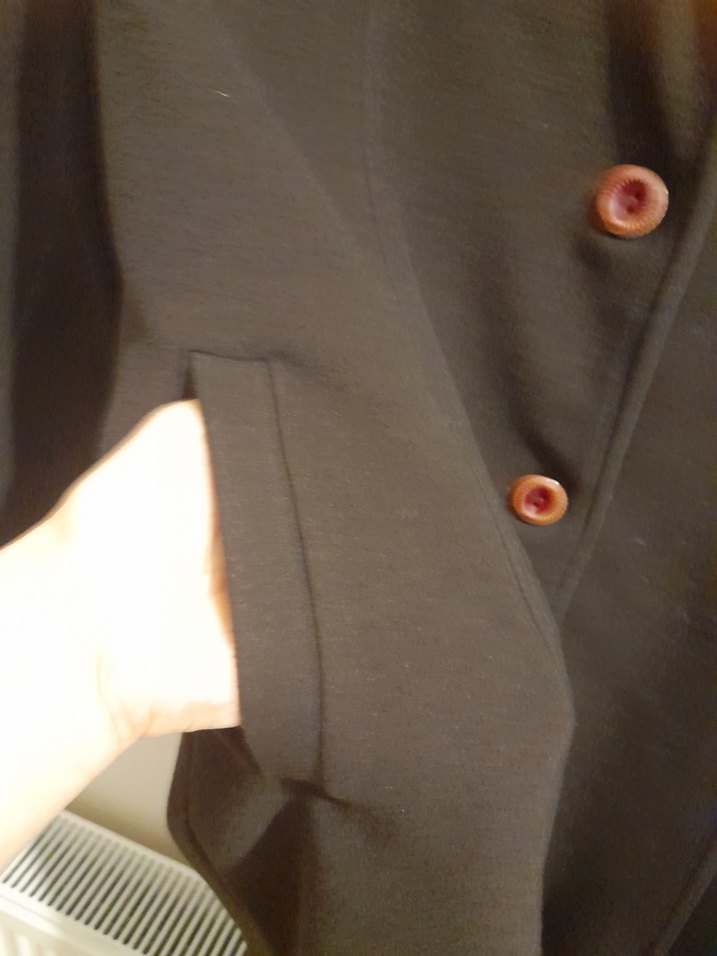 Düğmeli Kahverengi Anne Kabanı - Görsel 4