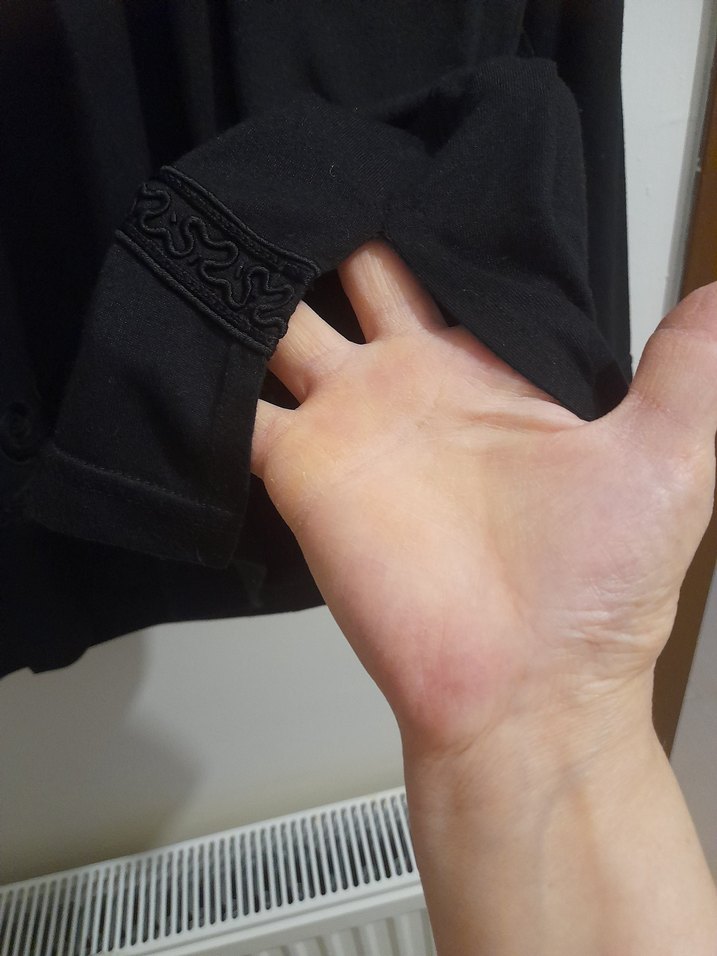 Nakışlı Siyah Uzun Kollu Kadın Bluz - Görsel 5