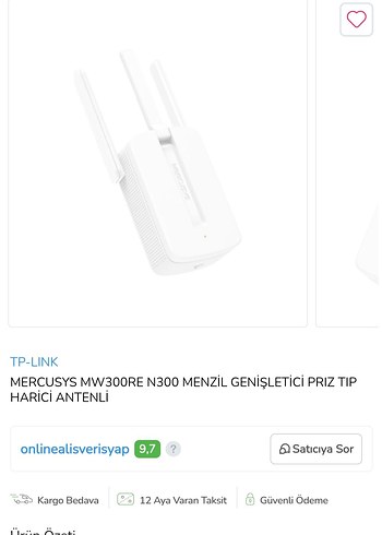 Mercusys 300Mbps Wi-Fi Menzil Genişletici - Görsel 4