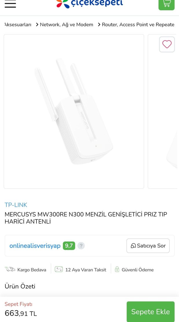 Mercusys 300Mbps Wi-Fi Menzil Genişletici - Görsel 4