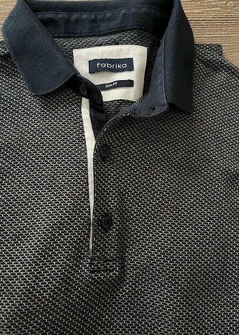 Gri Desenli Fabrika Polo Tişört - Görsel 4