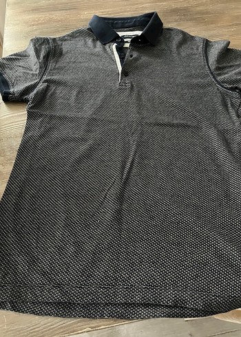 Gri Desenli Fabrika Polo Tişört - Görsel 2