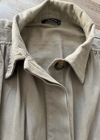 Bej Keten Kadın Midi Tulum - Görsel 3