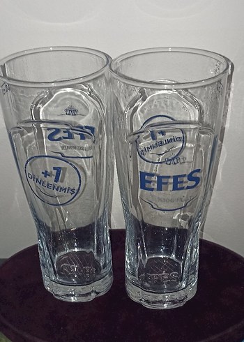 EFES Baskılı Parlak Mavi Bira Bardağı Seti