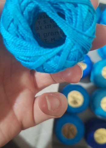 Mavi Renkli Nakış İpliği Seti - Görsel 2