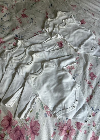 Beyaz Pamuklu Bebek Body - Görsel 6