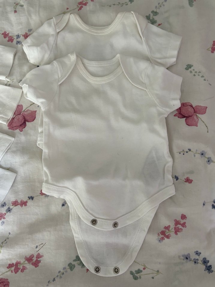 Beyaz Pamuklu Bebek Body - Görsel 2