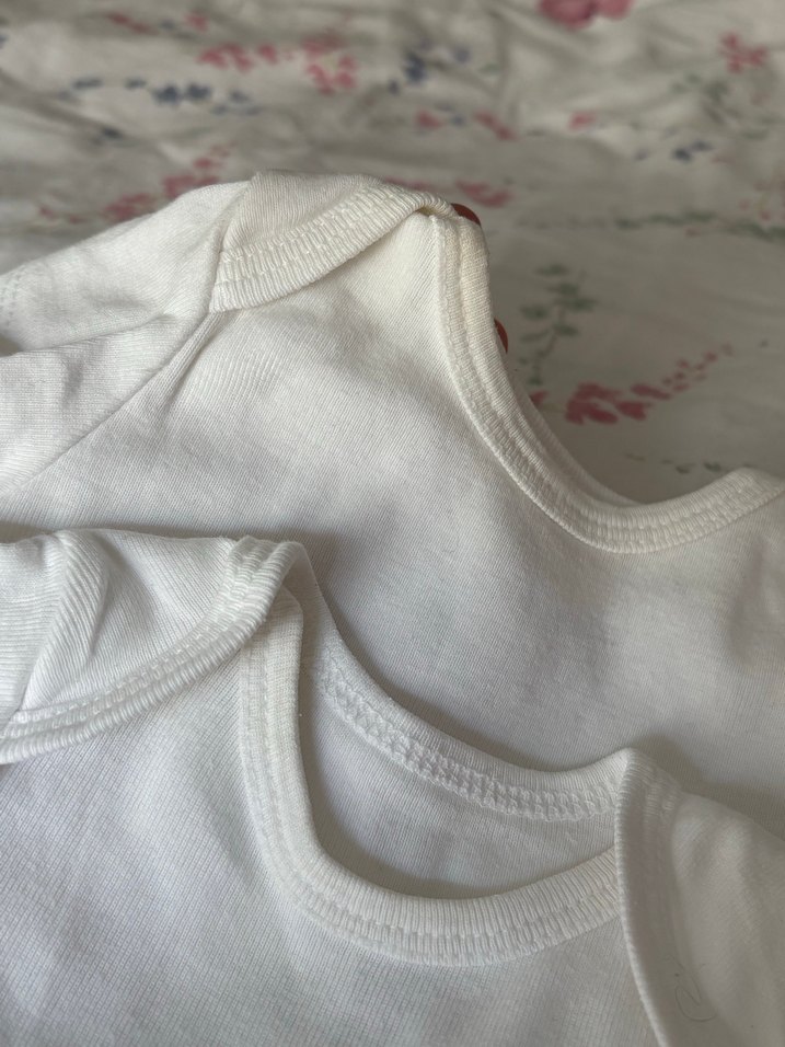 Beyaz Pamuklu Bebek Body - Görsel 4