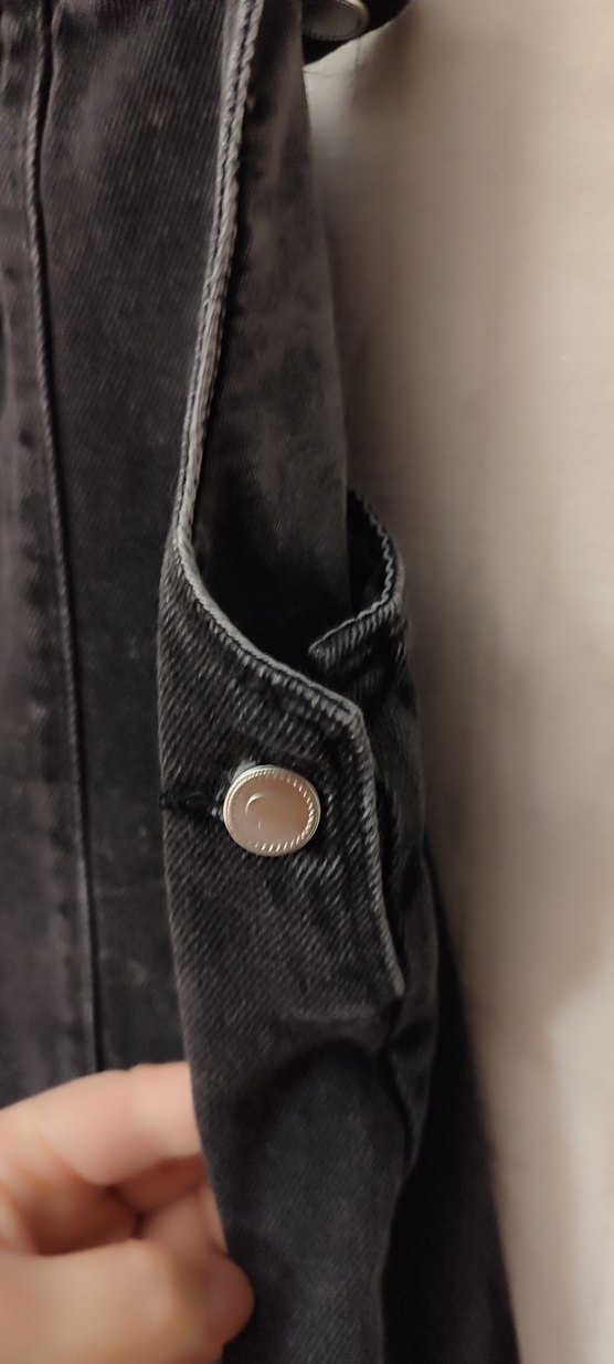 Lcw Kız Çocuk Siyah Denim Nakışlı Askılı Elbise - Görsel 3