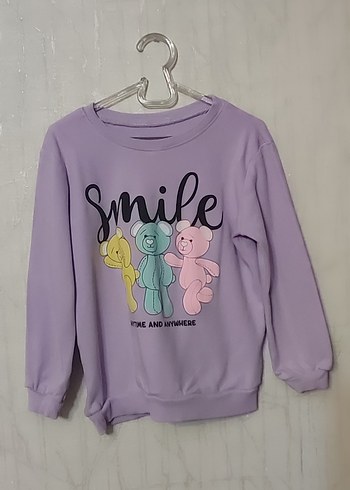 4 adet Civil Kız  Kırmızı-yeşil-pembe-lila Baskılı Sweatshirt - Görsel 7