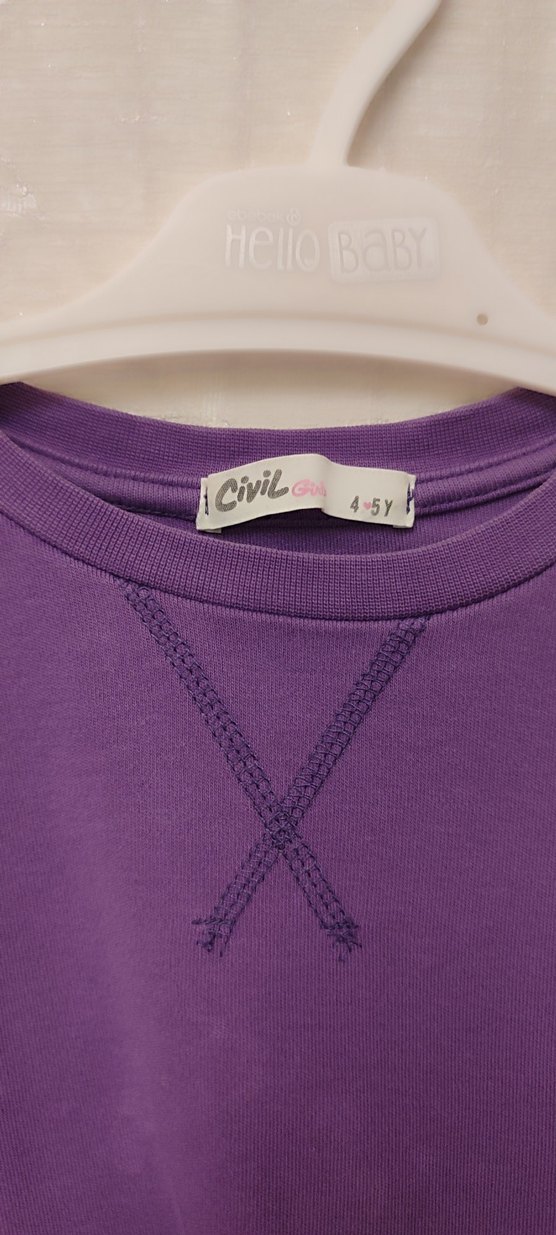 2 adet Civil Mor ve Gri  Çocuk Sweatshirt 2 adet unisex - Görsel 2