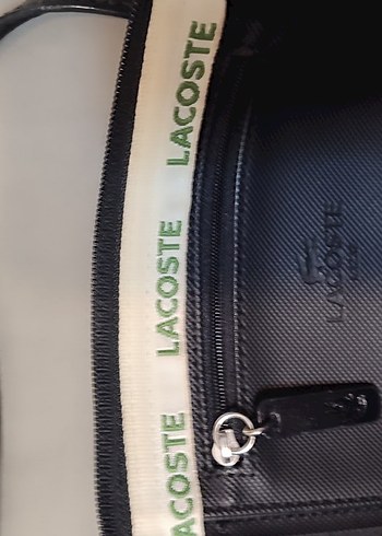 Lacoste orjinal Siyah Deri Fermuarlı Kadın Çanta - Görsel 3