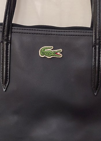 Lacoste orjinal Siyah Deri Fermuarlı Kadın Çanta - Görsel 2