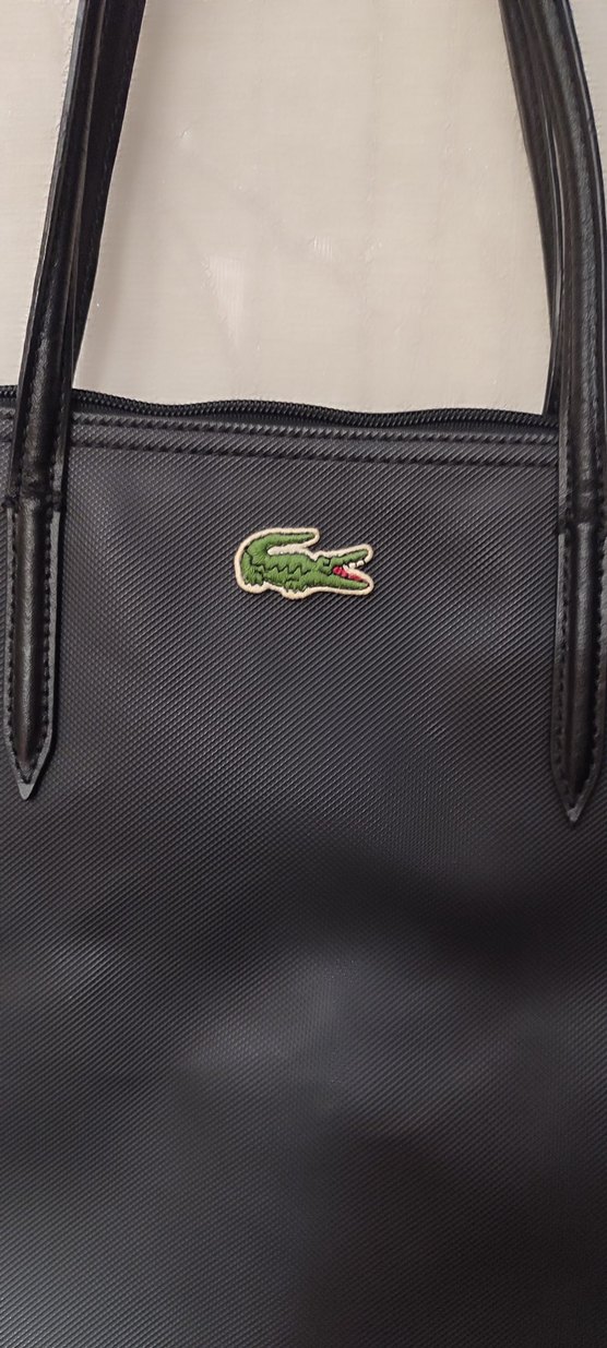 Lacoste orjinal Siyah Deri Fermuarlı Kadın Çanta - Görsel 2