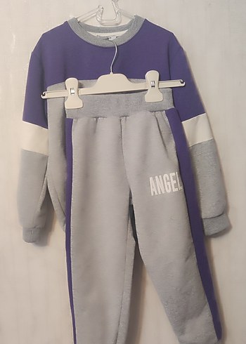 Mor Gri Renkli Kız Sweatshirt - Görsel 4