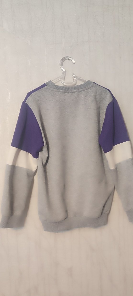 Mor Gri Renkli Kız Sweatshirt - Görsel 2