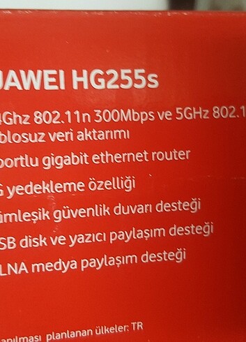 Huawei HG255s fiber max modem