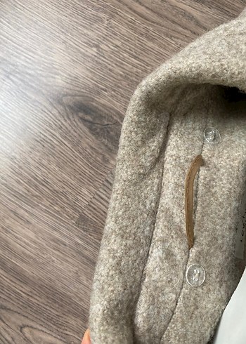 Bej Çift Düğmeli Kadın Kaban lcw - Görsel 3