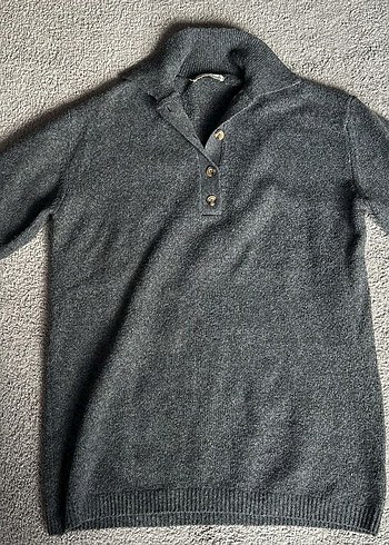 Düğmeli füme Kadın Yün Kazak pull and bear - Görsel 3