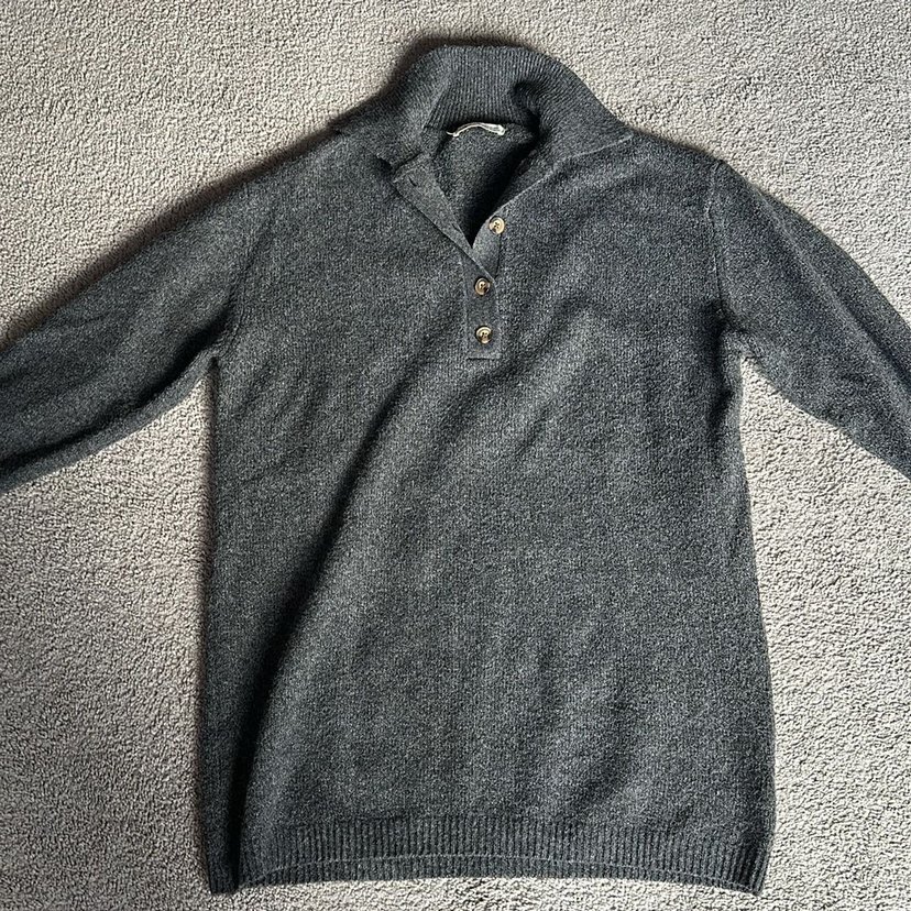 Düğmeli füme Kadın Yün Kazak pull and bear - Görsel 3