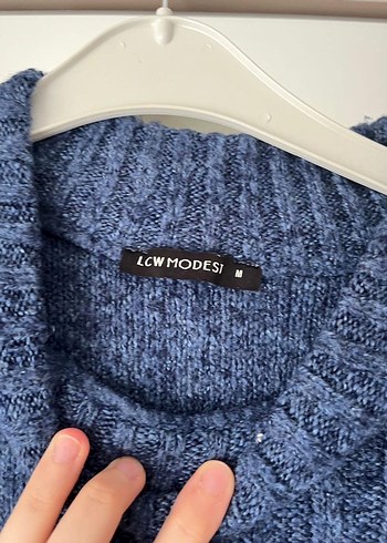 Kadın Lacivert Uzun Triko Kazak lcw - Görsel 2