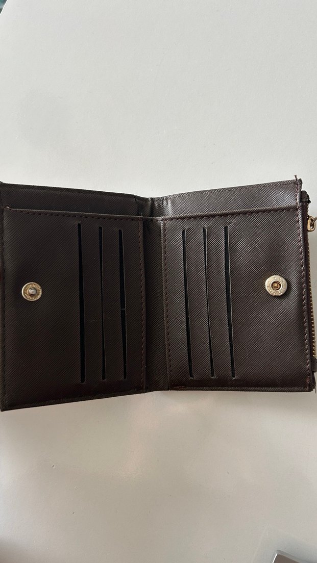 Kahverengi Deri Kadın Cüzdanı Fermuarlı - Görsel 3